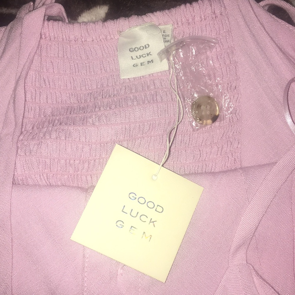 🌺Good Luck Gem Button Front Dress Size L NWT - Picture 8 of 8